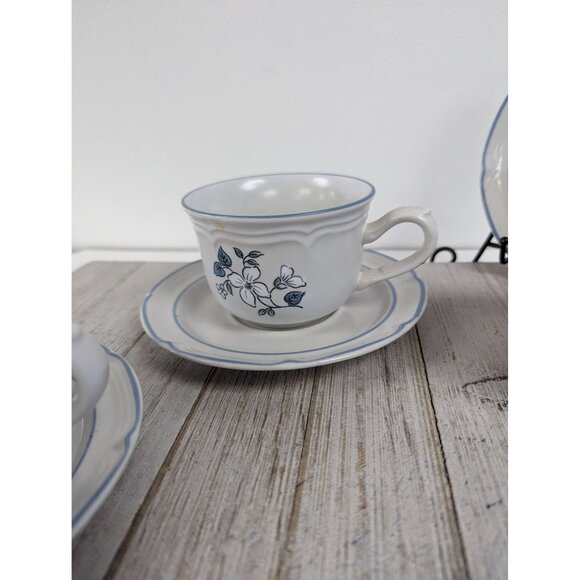 Set of 3 Covington Stoneware Avondale Cups & 3 Saucers Tea Coffee - Picture 3 of 9